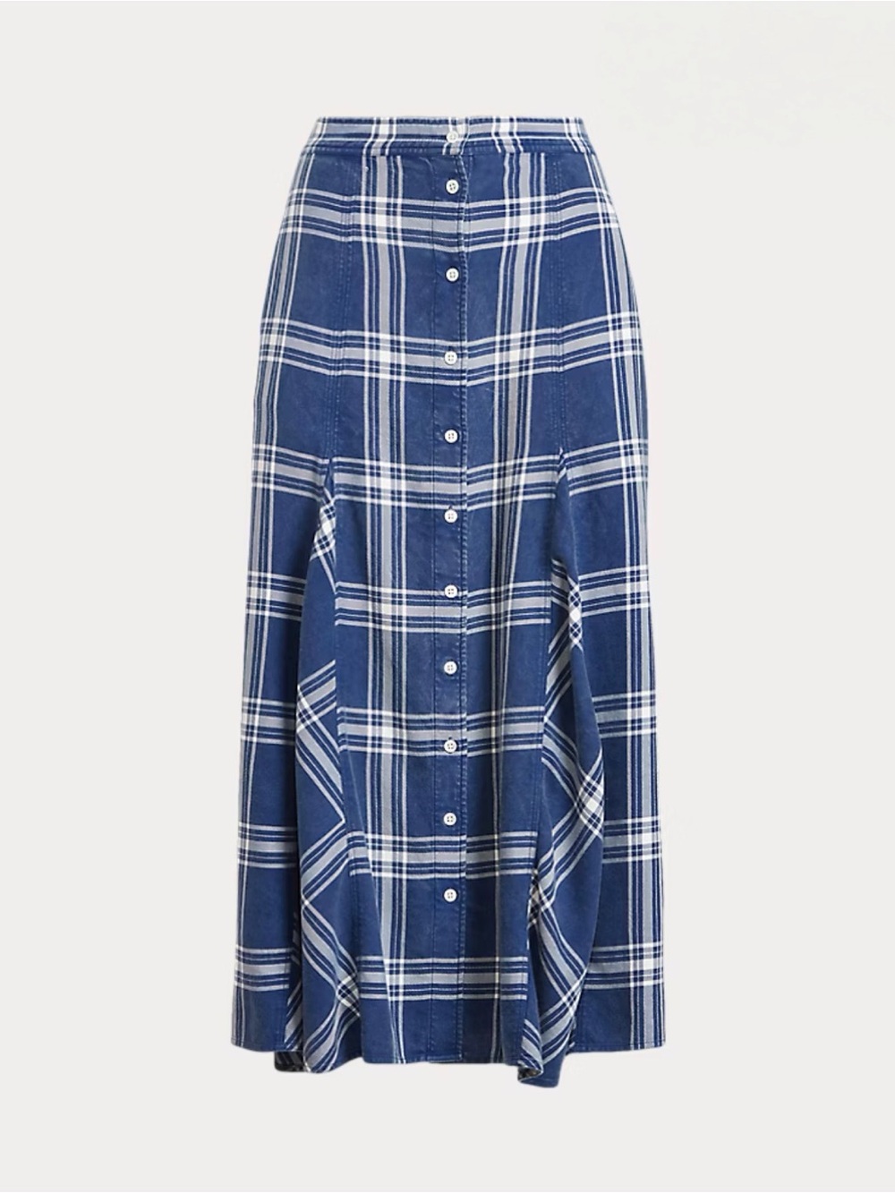 Polo by Ralph Lauren Button-Front Twill Midi Skirt, Size 0, Waist About 26” - Picture 4 of 16